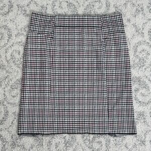 Michael‎ Kors Houndstooth Pencil Skirt Women's Size Large Black & Pink